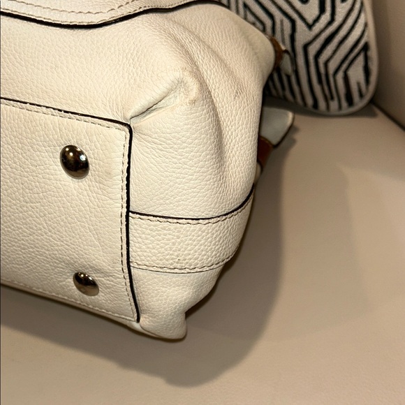 Coach Penelope Cream and Brown Leather Shoulder Bag - Picture 10 of 17